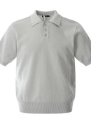 Button Detail Short Sleeve Knit Polo