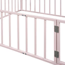 Metal Floor Bed Frame With Fence And Door by HouseOfZazla