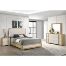 Lincoln - 4 Piece Queen Bedroom Set - Natural by HouseOfZazla