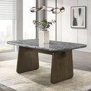 Dillon - Dining Table With Marble Top - Natural / Walnut by Unique Piece Furniture
