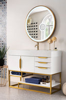 James Martin Columbia 48" Single Bathroom Vanity, Glossy White