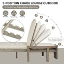 Outdoor Chaise Lounge With 5 Position Adjustable Backrest (Set of 2) by HouseOfZazla