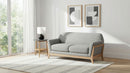 Vaughn Fabric Upholstered Flared Arm Loveseat Grey