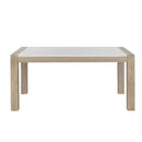 Vanilla - Real Marble Dining Table And Chair Set With Upholstery - Beige / Natural