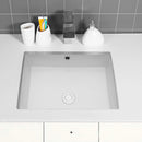 Modern Ceramic Rectangular Undermount Bathroom Sink With Overflow by HouseOfZazla