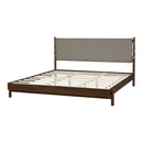 Premium Rubber Wood Platform Bed Frame, King Size with Headboard by HouseOfZazla
