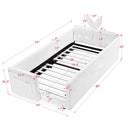 Cute Rabbit Ear Upholstered Platform Bed Frame With Safety Rail by HouseOfZazla