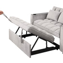 55.3" 4-1 Multi-functional Sofa Bed with Cup Holder and USB Port for Living Room or Apartments, Gray