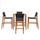 30.5 Inch Seat Height Outdoor Acacia Solid Wood Patio Furniture Set by HouseOfZazla