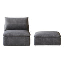 1 Middle Seat Sofa with Ottoman