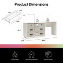 Valencia - 3 Drawer Dresser And Desk - Taupe by HouseOfZazla