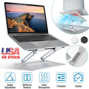 Laptop Stand Aluminum Angle Adjustable Computer Ergonomic Holder Riser Heat Vent Notebook Elevator For 10in-17in MacBook Pro 13 / 15