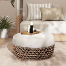 Willow - Round Upholstered Patio Ottoman by HouseOfZazla