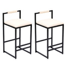 Elegant Bar Stool Set With Backrest And Footrest, Counter Height (Set of 2) by HouseOfZazla