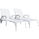 Aluminium Cast lounge chair 1pcs white