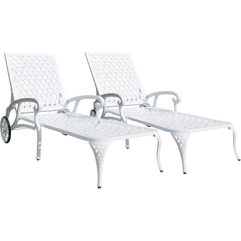 Aluminium Cast lounge chair 1pcs white