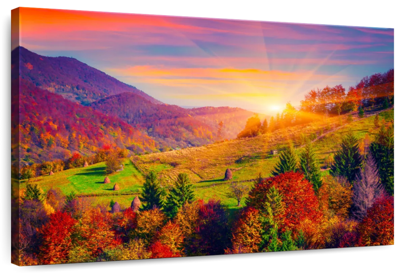 Mountain Autumn Sunrise Wall Art