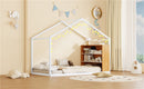 Bed House Frame With Shelves And Lights
