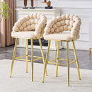 Bubble, Ball Chain Tufted Bar Chairs For Kitchen Island & Home Bar (Set of 2) by HouseOfZazla