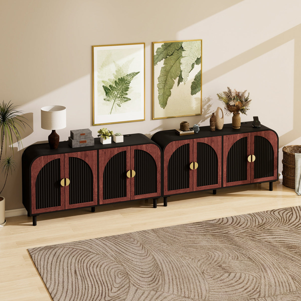 Vintage Arched Sideboard Cabinet with Mid-Century Vintage Style, photo 2 of 10