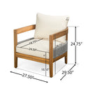 Porto - Outdoor Club Chair - Teak / Beige by HouseOfZazla