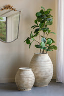 22.4x22.4x30.5" Large Magnesium Flower Pot with Weathered Finish by HouseOfZazla