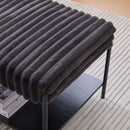 Upholstered Ottoman Coffee Table Foot Rest With Open Storage by HouseOfZazla