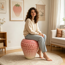 Strawberry Fruit Stool, 13.4" Oversized Resin Stool and Side Table by HouseOfZazla