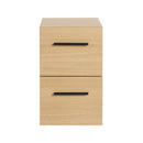 Floating Bathroom Vanity Drawer Base, Wall Mounted Storage With 2 Drawers - Light Oak
