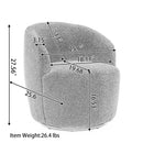 Swivel Accent Armchair Barrel Chair With Powder Coating Metal Ring by HouseOfZazla