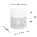 Nebula - Round Upholstered Ottoman - White by HouseOfZazla