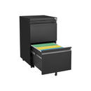 2 Drawer File Cabinet With Lock, Metal Under Desk Rolling Filing Cabinet Fits Letter / Legal / A4 Size For Home Office, Mobile Filing Cabinet by HouseOfZazla