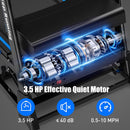 Treadmills For Home, Electric Treadmill With Automatic Incline, Foldable 3.5Hp Workout Running Machine Walking, Double Running Board Shock Absorption Pulse Sensor Bluetooth Speaker App Fitshow - Black by HouseOfZazla