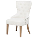 Baney Fabric Upholstered Dining Side Chair Beige and Rustic Grey