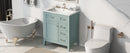 30" Bathroom Vanity with Sink Combo, Green Bathroom Cabinet with Drawers, Solid Frame and MDF Board