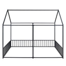 House Platform Beds, 2 Shared Beds, Metal Frame With Guardrails