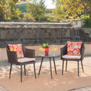 Kenneth 3 Pieces Chat Set Outdoor Furniture - Brown Multi by HouseOfZazla