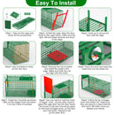 30in 1 Door Live Animal Cage Trap For Animals Under 5LBS Easy To Setup Humane Galvanized Iron Trap Cage For Small Cats Rabbits Squirrels Moles Chipmun