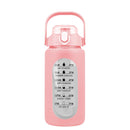 34Oz Glass Water Bottle Sports Water Bottle Motivational Water Bottle Water Intake Tracker Bottle with Straw Time Marker Silicone Sleeve Handle for Gy