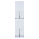 Baxter 67-inch 4-shelf Bookshelf White and Chrome