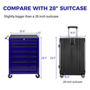 Rolling Metal Tool Chest with 7 Drawers, 20" Steel Cabinet - Purple by HouseOfZazla