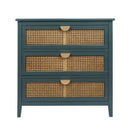 3 Drawer Cabinet, Natural Rattan, American Furniture by HouseOfZazla