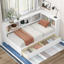 Daybed With 2 Storage Drawers, Storage Cabinets, USB Ports by HouseOfZazla