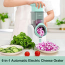 6-in-1 Electric Powered Cheese Grater Food Dicer Slicer