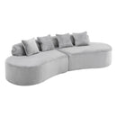 Modern Curved Sofa With Pillows by HouseOfZazla