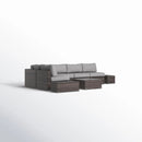 Wicker Sectional Seating Group With Cushions by Unique Piece Furniture
