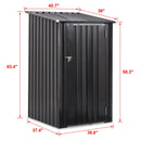 Outdoor Storage Shed, Metal Steel Garden Shed With Single Lockable Door, Small Shed Outdoor Steel Utility Tool Shed For Backyard Patio Garden Lawn - Black