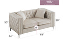 Elegant Track Arm Loveseat