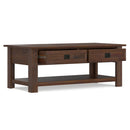 Monroe - Rectangular Coffee Table With Drawers - Brown by HouseOfZazla