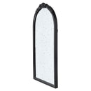 Hand Carved Rose Antique Mirror Frame, Wood Arch Mirror Wall Decor For Living Room